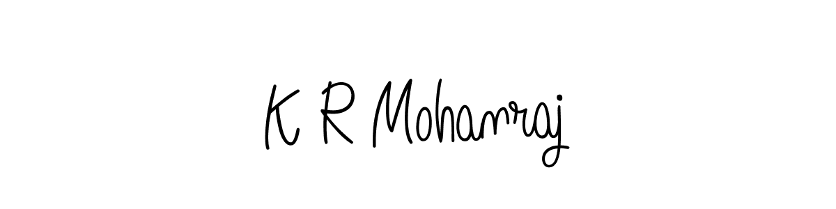 Make a beautiful signature design for name K R Mohanraj. With this signature (Angelique-Rose-font-FFP) style, you can create a handwritten signature for free. K R Mohanraj signature style 5 images and pictures png