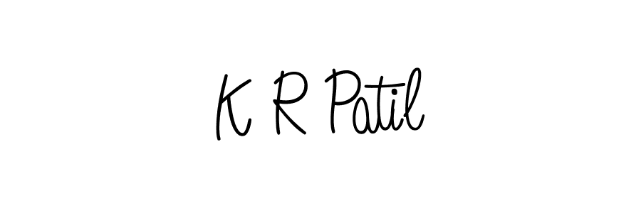 You should practise on your own different ways (Angelique-Rose-font-FFP) to write your name (K R Patil) in signature. don't let someone else do it for you. K R Patil signature style 5 images and pictures png