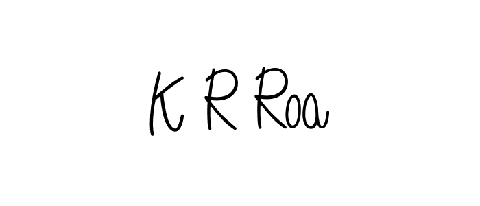 if you are searching for the best signature style for your name K R Roa. so please give up your signature search. here we have designed multiple signature styles  using Angelique-Rose-font-FFP. K R Roa signature style 5 images and pictures png