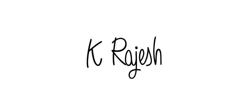 How to Draw K Rajesh signature style? Angelique-Rose-font-FFP is a latest design signature styles for name K Rajesh. K Rajesh signature style 5 images and pictures png