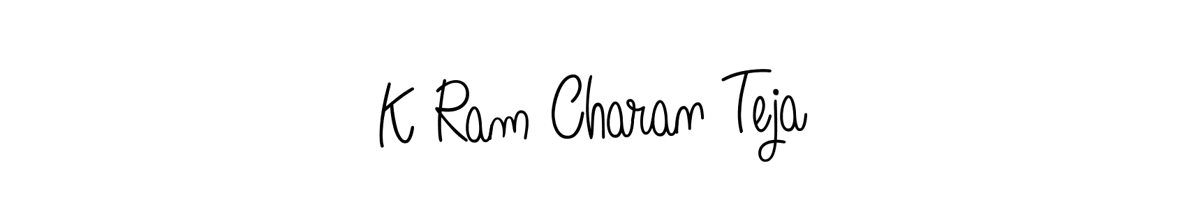 Create a beautiful signature design for name K Ram Charan Teja. With this signature (Angelique-Rose-font-FFP) fonts, you can make a handwritten signature for free. K Ram Charan Teja signature style 5 images and pictures png