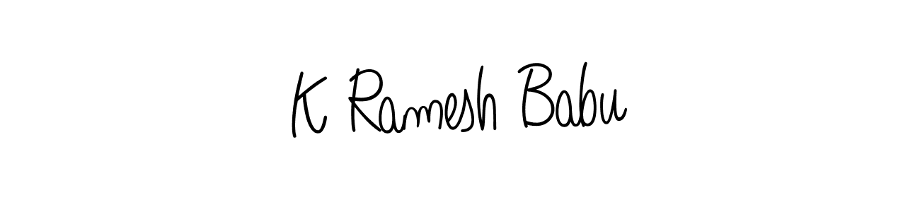 How to make K Ramesh Babu signature? Angelique-Rose-font-FFP is a professional autograph style. Create handwritten signature for K Ramesh Babu name. K Ramesh Babu signature style 5 images and pictures png