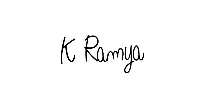 Make a short K Ramya signature style. Manage your documents anywhere anytime using Angelique-Rose-font-FFP. Create and add eSignatures, submit forms, share and send files easily. K Ramya signature style 5 images and pictures png