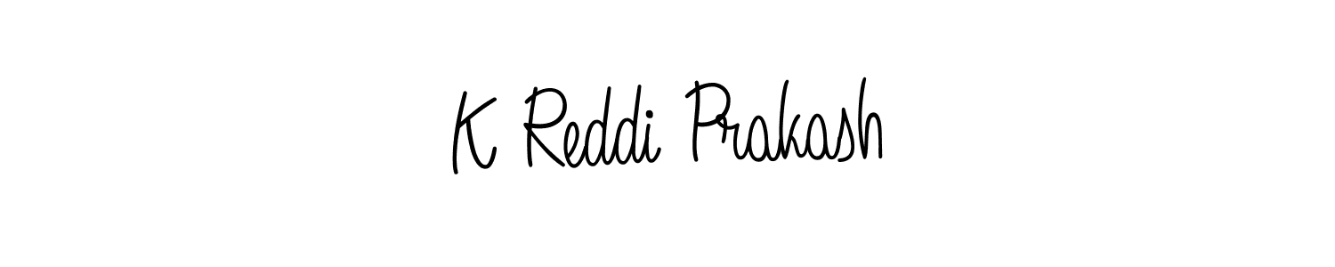 How to make K Reddi Prakash name signature. Use Angelique-Rose-font-FFP style for creating short signs online. This is the latest handwritten sign. K Reddi Prakash signature style 5 images and pictures png