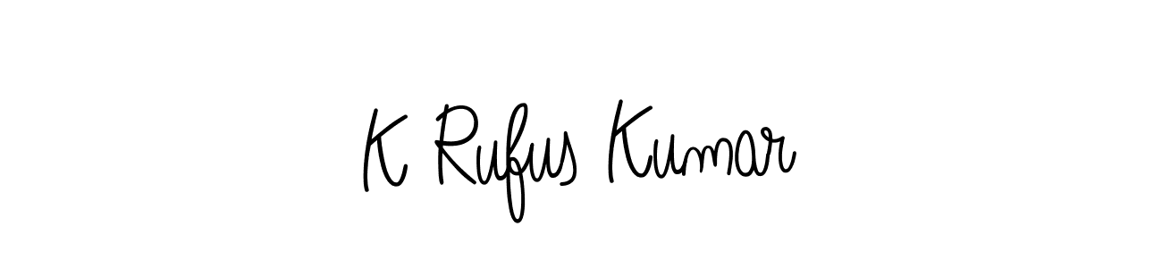 if you are searching for the best signature style for your name K Rufus Kumar. so please give up your signature search. here we have designed multiple signature styles  using Angelique-Rose-font-FFP. K Rufus Kumar signature style 5 images and pictures png