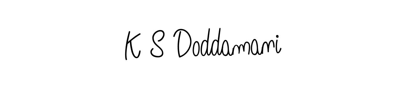 Make a beautiful signature design for name K S Doddamani. With this signature (Angelique-Rose-font-FFP) style, you can create a handwritten signature for free. K S Doddamani signature style 5 images and pictures png