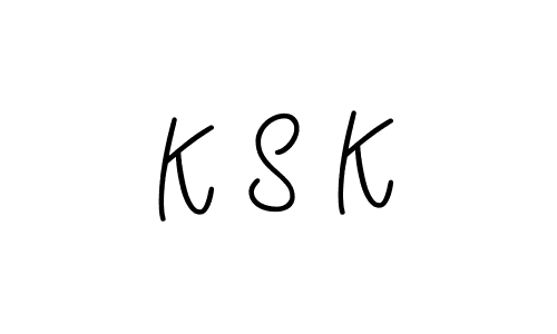 How to make K S K signature? Angelique-Rose-font-FFP is a professional autograph style. Create handwritten signature for K S K name. K S K signature style 5 images and pictures png