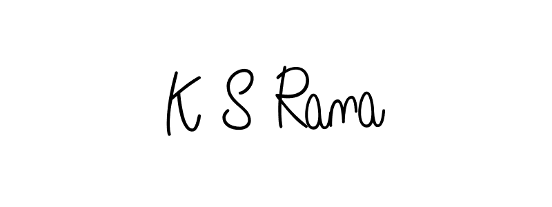How to make K S Rana name signature. Use Angelique-Rose-font-FFP style for creating short signs online. This is the latest handwritten sign. K S Rana signature style 5 images and pictures png