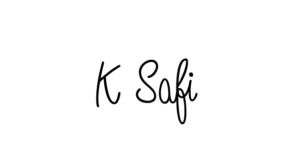 K Safi stylish signature style. Best Handwritten Sign (Angelique-Rose-font-FFP) for my name. Handwritten Signature Collection Ideas for my name K Safi. K Safi signature style 5 images and pictures png