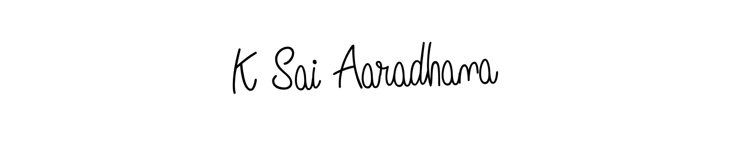 Use a signature maker to create a handwritten signature online. With this signature software, you can design (Angelique-Rose-font-FFP) your own signature for name K Sai Aaradhana. K Sai Aaradhana signature style 5 images and pictures png