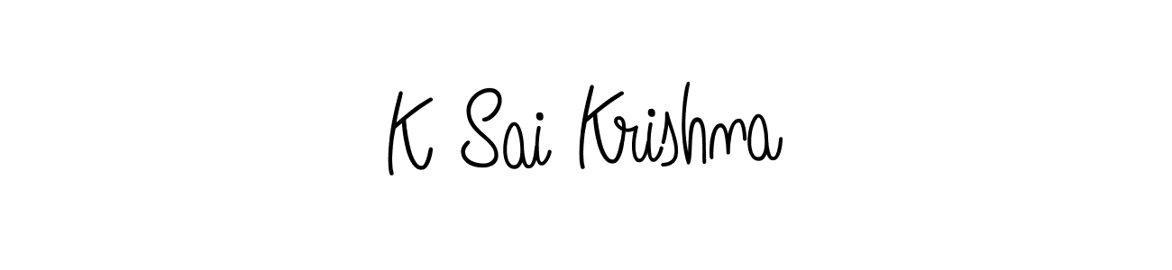 The best way (Angelique-Rose-font-FFP) to make a short signature is to pick only two or three words in your name. The name K Sai Krishna include a total of six letters. For converting this name. K Sai Krishna signature style 5 images and pictures png