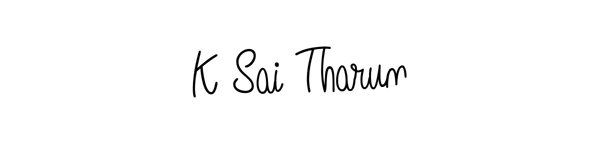 Also we have K Sai Tharun name is the best signature style. Create professional handwritten signature collection using Angelique-Rose-font-FFP autograph style. K Sai Tharun signature style 5 images and pictures png