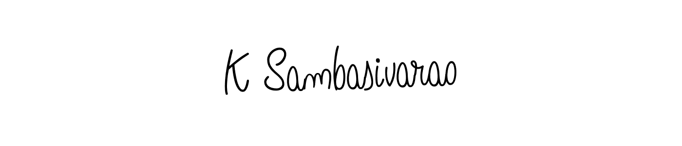 Create a beautiful signature design for name K Sambasivarao. With this signature (Angelique-Rose-font-FFP) fonts, you can make a handwritten signature for free. K Sambasivarao signature style 5 images and pictures png