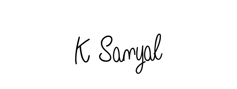 How to Draw K Sanyal signature style? Angelique-Rose-font-FFP is a latest design signature styles for name K Sanyal. K Sanyal signature style 5 images and pictures png