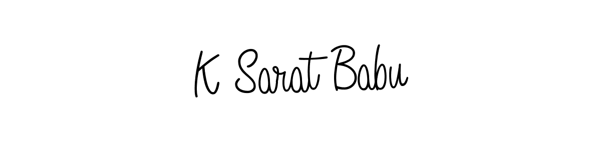 Create a beautiful signature design for name K Sarat Babu. With this signature (Angelique-Rose-font-FFP) fonts, you can make a handwritten signature for free. K Sarat Babu signature style 5 images and pictures png