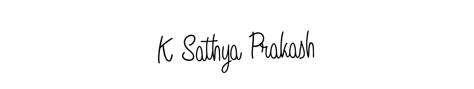 How to make K Sathya Prakash name signature. Use Angelique-Rose-font-FFP style for creating short signs online. This is the latest handwritten sign. K Sathya Prakash signature style 5 images and pictures png