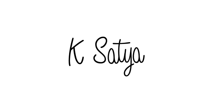 Also we have K Satya name is the best signature style. Create professional handwritten signature collection using Angelique-Rose-font-FFP autograph style. K Satya signature style 5 images and pictures png