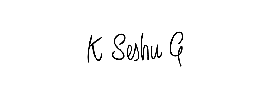 Use a signature maker to create a handwritten signature online. With this signature software, you can design (Angelique-Rose-font-FFP) your own signature for name K Seshu G. K Seshu G signature style 5 images and pictures png