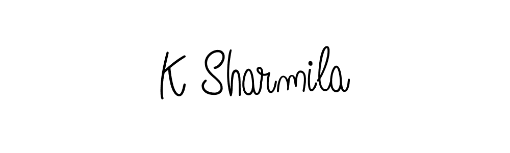 Similarly Angelique-Rose-font-FFP is the best handwritten signature design. Signature creator online .You can use it as an online autograph creator for name K Sharmila. K Sharmila signature style 5 images and pictures png