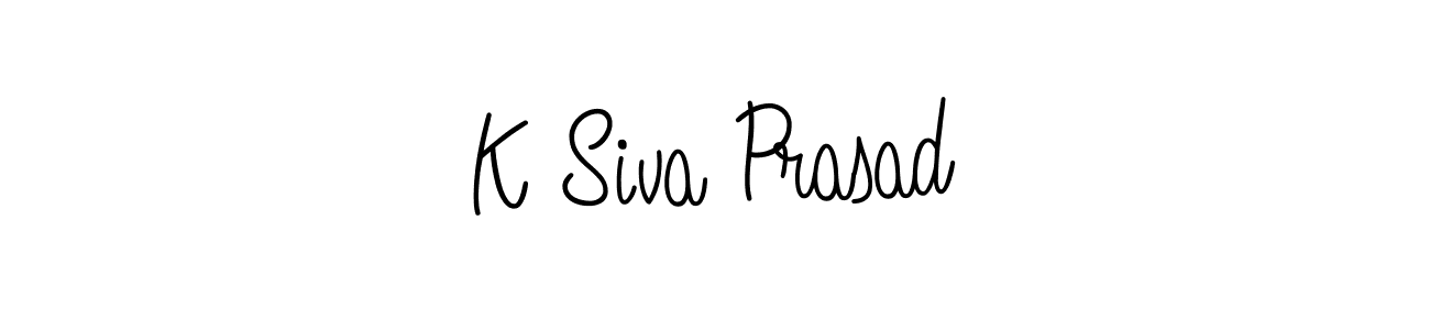 Use a signature maker to create a handwritten signature online. With this signature software, you can design (Angelique-Rose-font-FFP) your own signature for name K Siva Prasad. K Siva Prasad signature style 5 images and pictures png