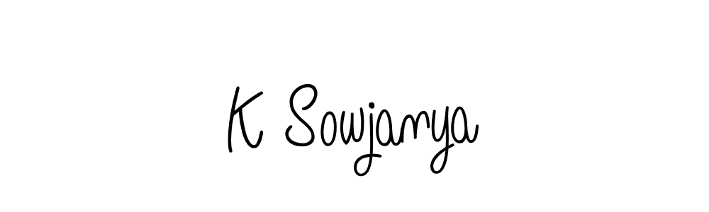 The best way (Angelique-Rose-font-FFP) to make a short signature is to pick only two or three words in your name. The name K Sowjanya include a total of six letters. For converting this name. K Sowjanya signature style 5 images and pictures png