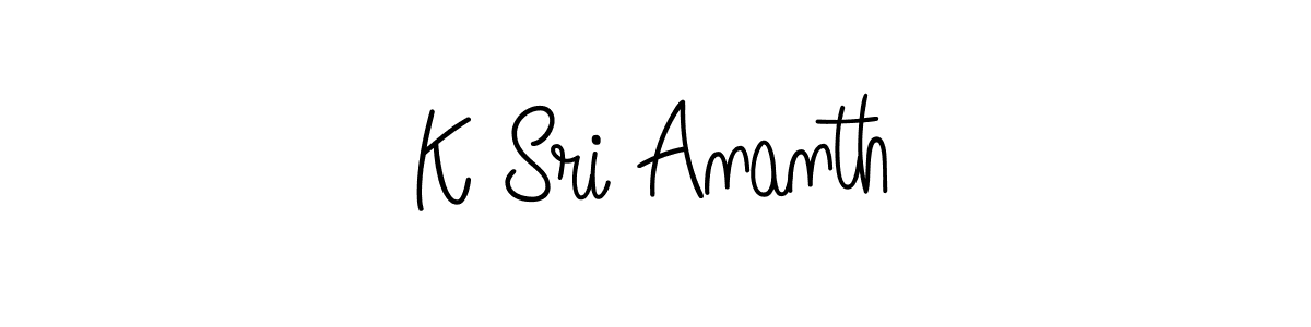 if you are searching for the best signature style for your name K Sri Ananth. so please give up your signature search. here we have designed multiple signature styles  using Angelique-Rose-font-FFP. K Sri Ananth signature style 5 images and pictures png