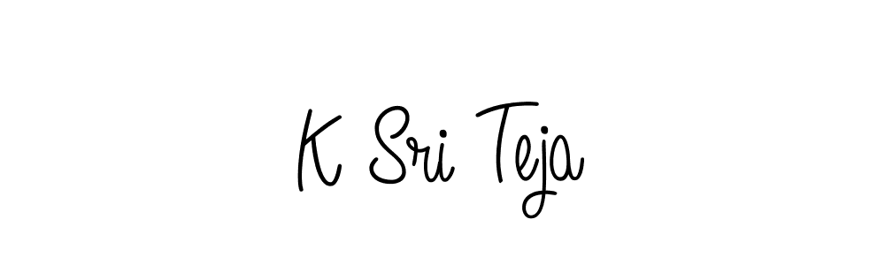 Make a beautiful signature design for name K Sri Teja. With this signature (Angelique-Rose-font-FFP) style, you can create a handwritten signature for free. K Sri Teja signature style 5 images and pictures png