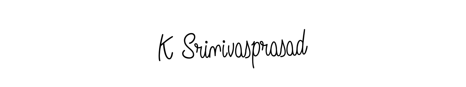 Make a beautiful signature design for name K Srinivasprasad. With this signature (Angelique-Rose-font-FFP) style, you can create a handwritten signature for free. K Srinivasprasad signature style 5 images and pictures png