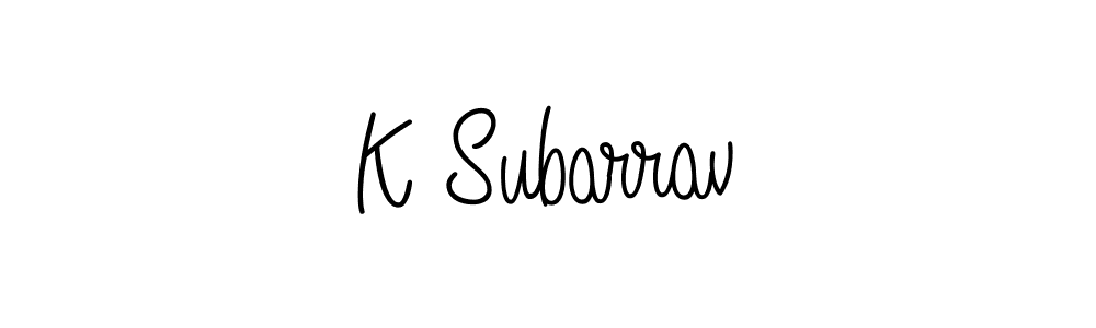 Similarly Angelique-Rose-font-FFP is the best handwritten signature design. Signature creator online .You can use it as an online autograph creator for name K Subarrav. K Subarrav signature style 5 images and pictures png