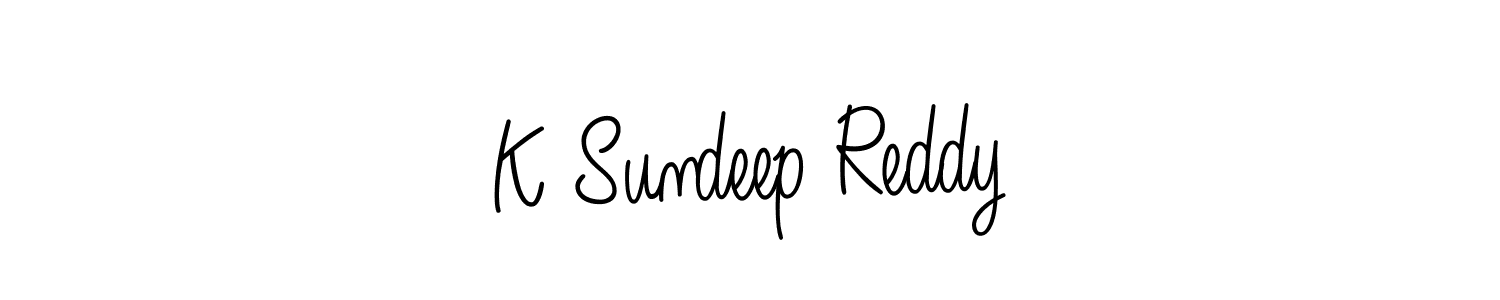 Design your own signature with our free online signature maker. With this signature software, you can create a handwritten (Angelique-Rose-font-FFP) signature for name K Sundeep Reddy. K Sundeep Reddy signature style 5 images and pictures png