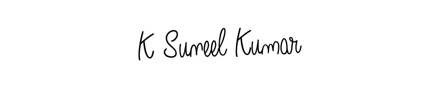 Create a beautiful signature design for name K Suneel Kumar. With this signature (Angelique-Rose-font-FFP) fonts, you can make a handwritten signature for free. K Suneel Kumar signature style 5 images and pictures png