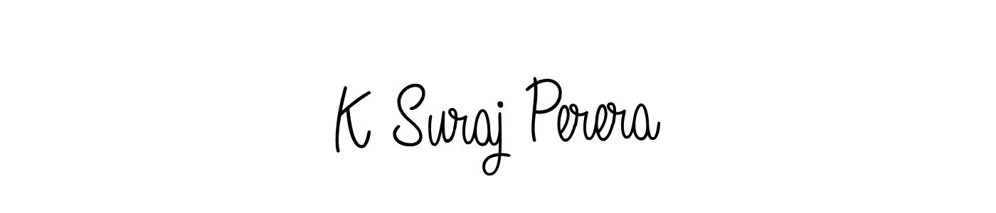 K Suraj Perera stylish signature style. Best Handwritten Sign (Angelique-Rose-font-FFP) for my name. Handwritten Signature Collection Ideas for my name K Suraj Perera. K Suraj Perera signature style 5 images and pictures png