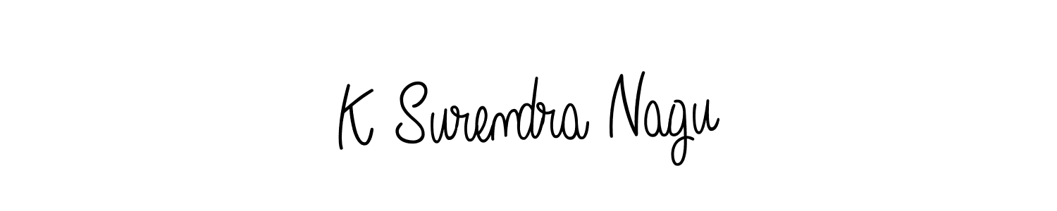 It looks lik you need a new signature style for name K Surendra Nagu. Design unique handwritten (Angelique-Rose-font-FFP) signature with our free signature maker in just a few clicks. K Surendra Nagu signature style 5 images and pictures png