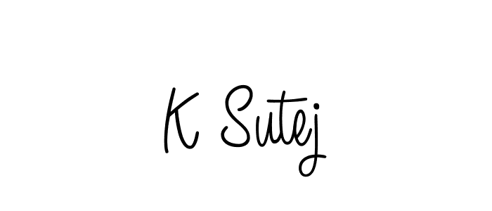 Also we have K Sutej name is the best signature style. Create professional handwritten signature collection using Angelique-Rose-font-FFP autograph style. K Sutej signature style 5 images and pictures png