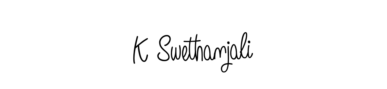 Once you've used our free online signature maker to create your best signature Angelique-Rose-font-FFP style, it's time to enjoy all of the benefits that K Swethanjali name signing documents. K Swethanjali signature style 5 images and pictures png