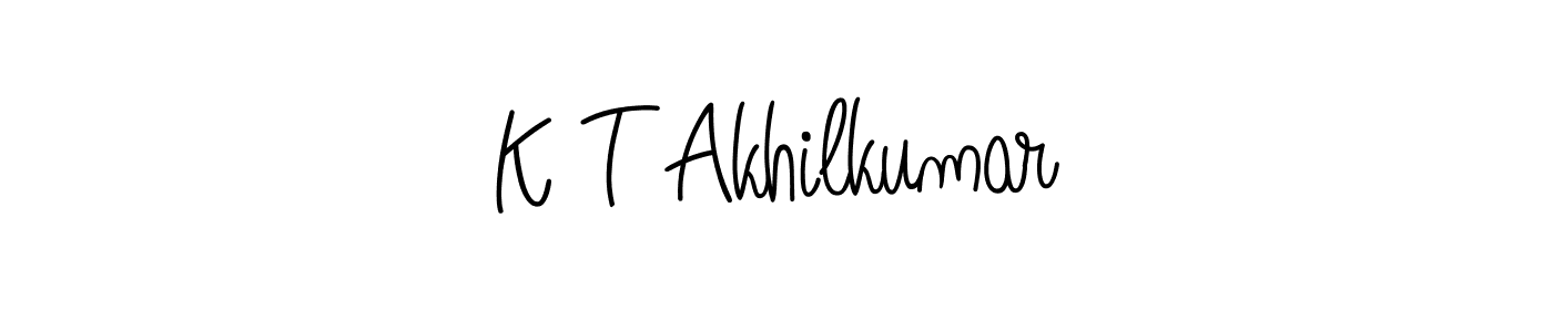 Make a beautiful signature design for name K T Akhilkumar. Use this online signature maker to create a handwritten signature for free. K T Akhilkumar signature style 5 images and pictures png