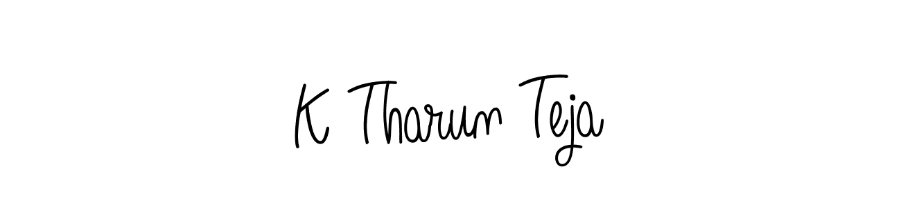 This is the best signature style for the K Tharun Teja name. Also you like these signature font (Angelique-Rose-font-FFP). Mix name signature. K Tharun Teja signature style 5 images and pictures png