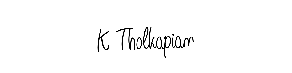 You can use this online signature creator to create a handwritten signature for the name K Tholkapian. This is the best online autograph maker. K Tholkapian signature style 5 images and pictures png