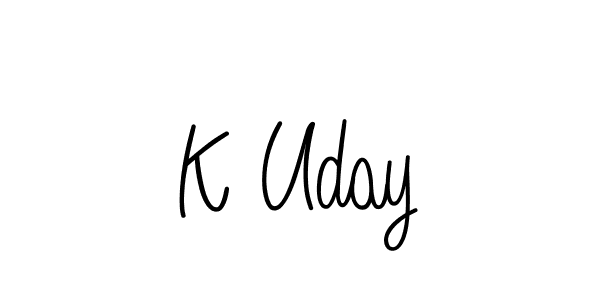 if you are searching for the best signature style for your name K Uday. so please give up your signature search. here we have designed multiple signature styles  using Angelique-Rose-font-FFP. K Uday signature style 5 images and pictures png