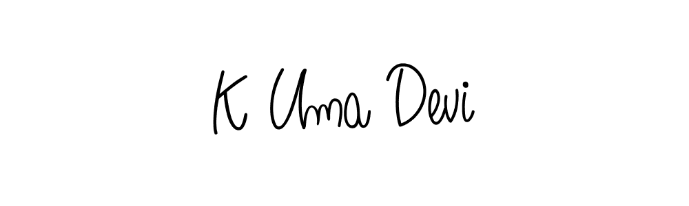 Make a short K Uma Devi signature style. Manage your documents anywhere anytime using Angelique-Rose-font-FFP. Create and add eSignatures, submit forms, share and send files easily. K Uma Devi signature style 5 images and pictures png