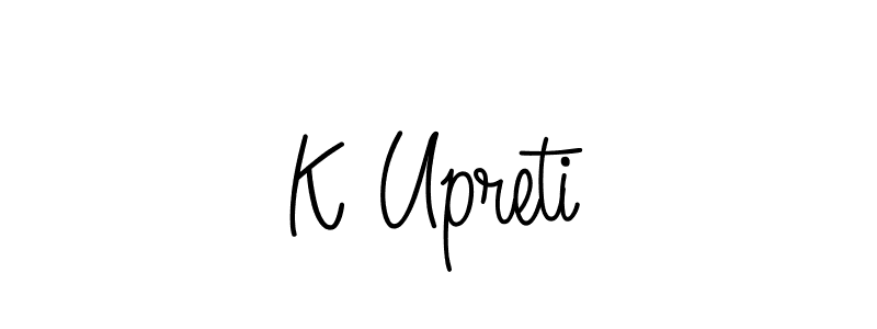 How to make K Upreti signature? Angelique-Rose-font-FFP is a professional autograph style. Create handwritten signature for K Upreti name. K Upreti signature style 5 images and pictures png