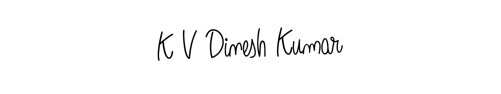 How to make K V Dinesh Kumar signature? Angelique-Rose-font-FFP is a professional autograph style. Create handwritten signature for K V Dinesh Kumar name. K V Dinesh Kumar signature style 5 images and pictures png