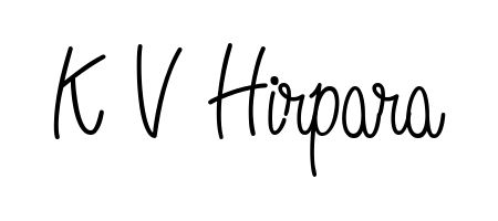 A modern signature idea for name K V Hirpara using Angelique-Rose-font-FFP font. Clean strokes and elegant curves make it stand out instantly. K V Hirpara signature style 5 images and pictures png