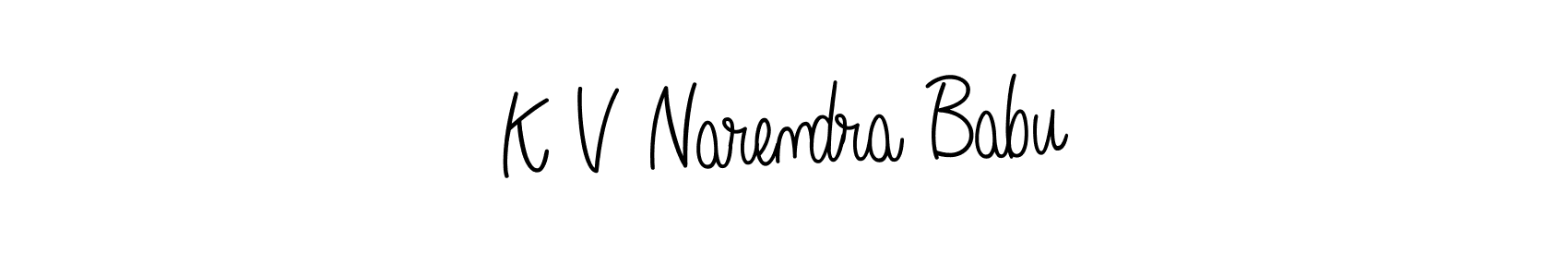 K V Narendra Babu stylish signature style. Best Handwritten Sign (Angelique-Rose-font-FFP) for my name. Handwritten Signature Collection Ideas for my name K V Narendra Babu. K V Narendra Babu signature style 5 images and pictures png
