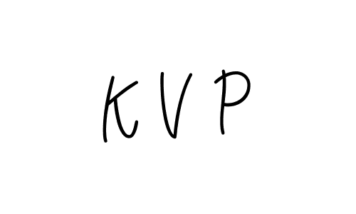 Make a beautiful signature design for name K V P. With this signature (Angelique-Rose-font-FFP) style, you can create a handwritten signature for free. K V P signature style 5 images and pictures png
