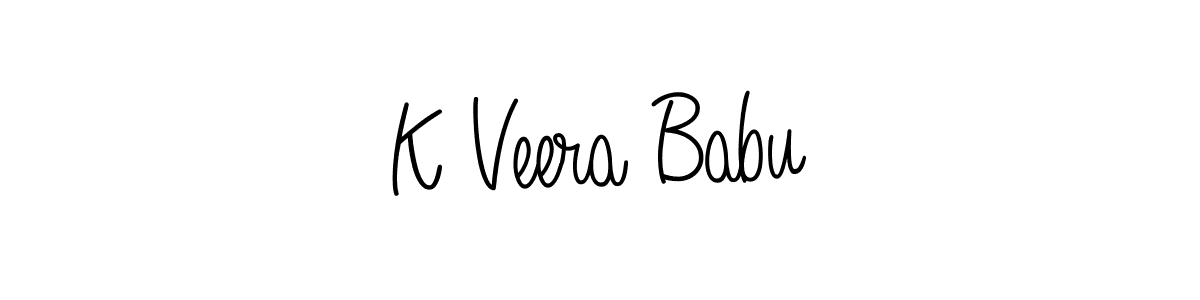 Make a beautiful signature design for name K Veera Babu. With this signature (Angelique-Rose-font-FFP) style, you can create a handwritten signature for free. K Veera Babu signature style 5 images and pictures png