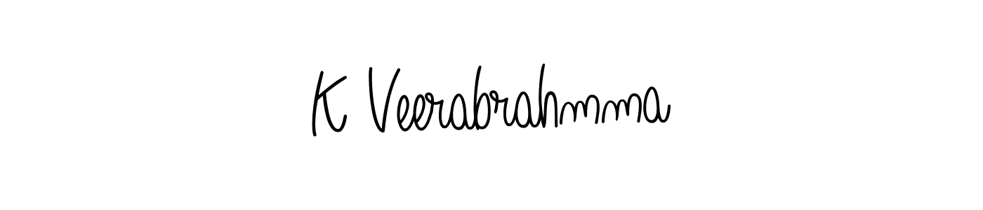 How to make K Veerabrahmma signature? Angelique-Rose-font-FFP is a professional autograph style. Create handwritten signature for K Veerabrahmma name. K Veerabrahmma signature style 5 images and pictures png