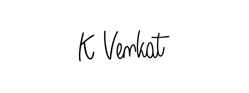 Create a beautiful signature design for name K Venkat. With this signature (Angelique-Rose-font-FFP) fonts, you can make a handwritten signature for free. K Venkat signature style 5 images and pictures png