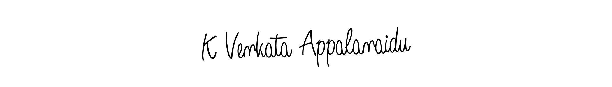 Design your own signature with our free online signature maker. With this signature software, you can create a handwritten (Angelique-Rose-font-FFP) signature for name K Venkata Appalanaidu. K Venkata Appalanaidu signature style 5 images and pictures png
