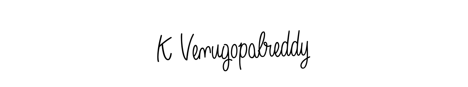 K Venugopalreddy stylish signature style. Best Handwritten Sign (Angelique-Rose-font-FFP) for my name. Handwritten Signature Collection Ideas for my name K Venugopalreddy. K Venugopalreddy signature style 5 images and pictures png